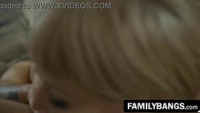 Stepson nails his stepmom's pussy in a taboo group bang