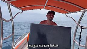 Big tits MILF enjoys hardcore sex on yacht parties