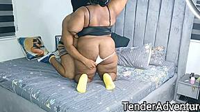 wow, this gorgeous milf with a big butt took my cock in her shaved slit tonight