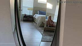 Muscle hunk watches wife masturbate in homemade video