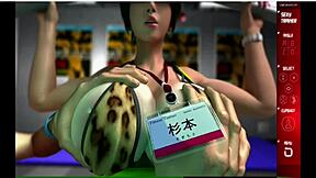 Join Shoko's gym for a wild 3some hentai experience