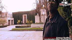 German hunk gets his ass fucked hard by a big black cock