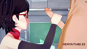Boku no Hero Boruto: Asian schoolgirls in hardcore hentai 3D