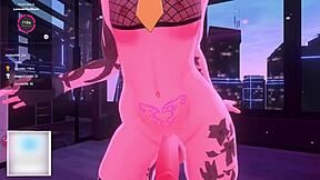 A bunny VTuber with a futa cock is in control