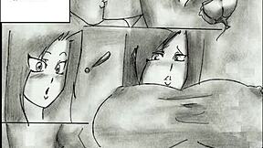 More animated hentai with big-boobed giantesses and breast expansion experiments