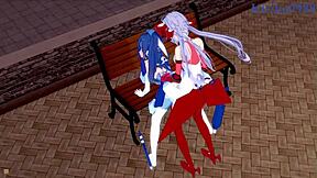 Symphogear's Tsubasa and Maria in intense 3D hentai