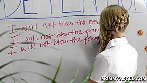 Stepmoms and stepdaughters get naughty in the classroom