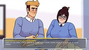 3D animated hentai featuring hot teacher and young students