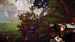 Redhead gamer girls caught on cam while they are playing video games