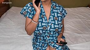 Riya, a hot Indian wife, has an affair with her neighbor while her husband is away