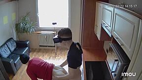 Scoout007's big cock and bodybuilding skills on display in kitchen scene