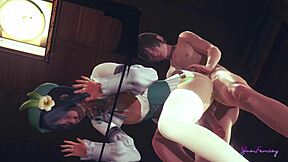 Venti's tight ass gets pounded in gay anime porn