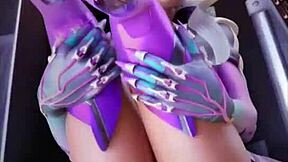 Sombra, the animated beauty from Overwatch in hot action