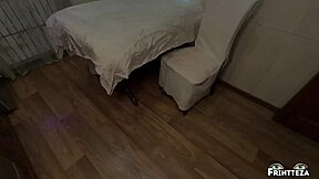 Squirting Orgasm Kitchen Table Homemade Video with Step Son
