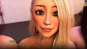 Beautiful teens in a hot group session in 3D adult cartoon