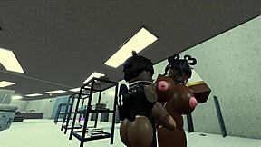 Black nun in steamy Roblox condo encounter