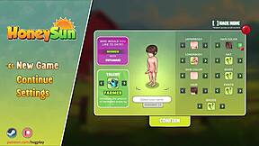 Redhead stewardess in Honeysun gameplay part 1, pure heaven