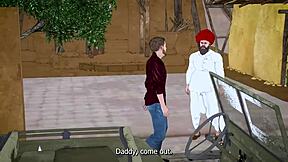 Old uncle seduces step daughter in hot Indian scene