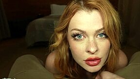 Redhead's wild ride with big cock and rough sex
