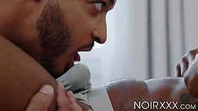 Interracial lovers Dillon Diaz and Jake Waters in action