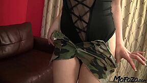 Black-haired prostitute gives a sloppy blowjob and anal
