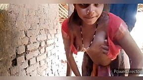 Hot Indian housewife enjoys rough anal sex in doggy style