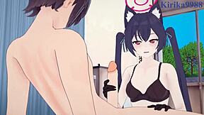Yozakura Kirara and Kuromi Serika in intense hentai action