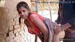 Hot Indian housewife enjoys rough anal sex in doggy style