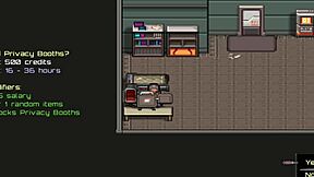 Curvy cuties in sexy outfits in hentai brothel game