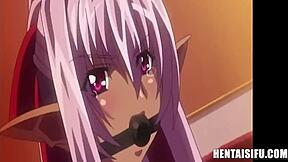 feisty princess becomes lactating cum bucket in wild hentai