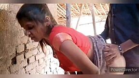 Hot Indian housewife enjoys rough anal sex in doggy style