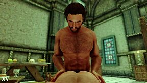 Three men having fun inside in this cartoon porn video