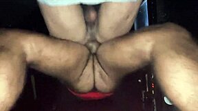 Gay anal sex in a dark room with an uncut cock