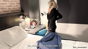 Sharing a hotel bed with a coworker leads to sex