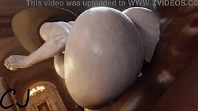 ebony stud pounds alcina dimitrescu on the ranch