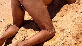 Ladysilva's hot gay ass on the beach