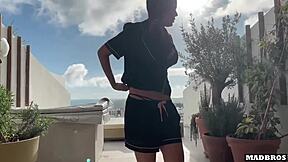 Husband catches wife in the act with a black stud