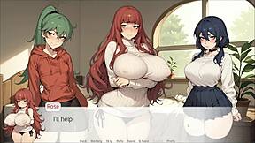 3D hentai game featuring big-boobed babes and monster cocks