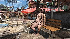 Public hentai-style sex in the world of Fallout 4