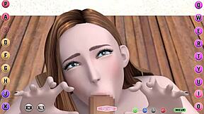 3D animated sex game with huge tits and creampies