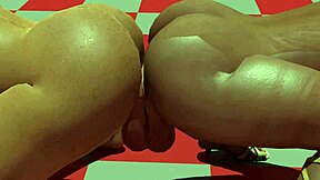 Lisa slams dildo hard with friend in wild playtime