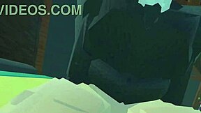 A femboy gives a blowjob to his loving master in the recroom