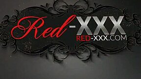 British mature redhead's self-pleasure with red panty interior and big tits