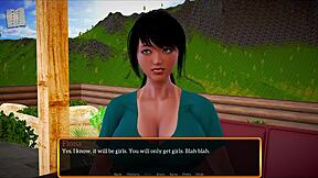 Visual novel game walkthrough for PC with adult content