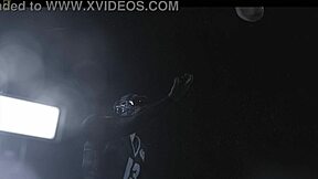 The animated football match with chained players