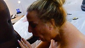 Married woman caught in the act at the hotel with a dildo and a cock