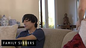 Stepmom Bunny Madison helps Ricky with a big cock