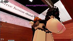 Cheating Roblox player gets monster cock in her animegame adventure