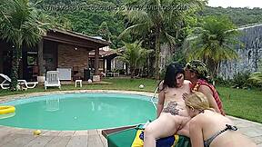 Oral and anal sex with BBW in Brazilian orgy