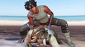 Gay sex on the beach with hot ass fucking scenes